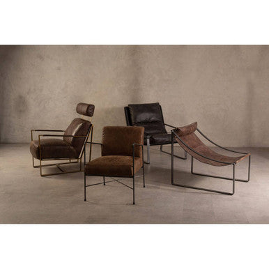Hoxton Dark Brown Leather Lounge Chair