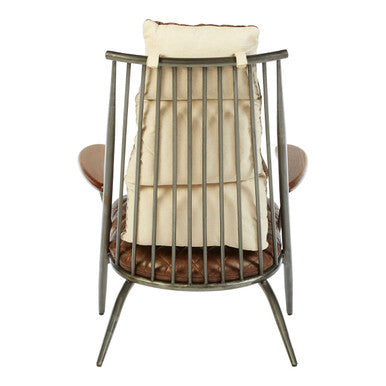 Hoxton Genuine Brown Leather Chair - PN Home