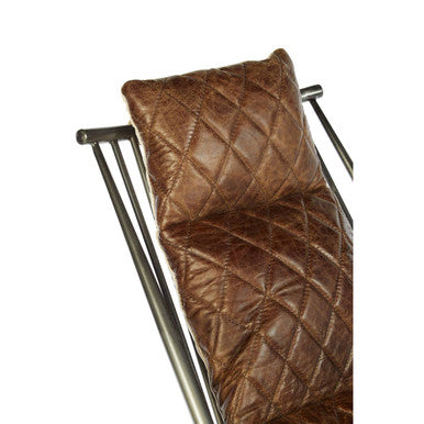 Hoxton Genuine Brown Leather Chair - PN Home