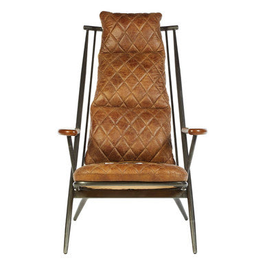 Hoxton Light Brown Leather Chair - PN Home