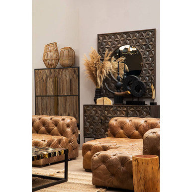 Hoxton Brown Leather Lounge Chair - PN Home