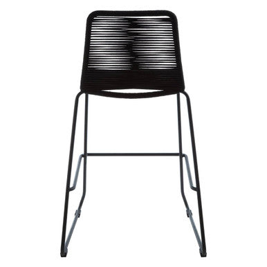 Sisal Black Rope Bar Chair