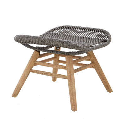 Sisal Grey Rope Lounge Chair And Footstool
