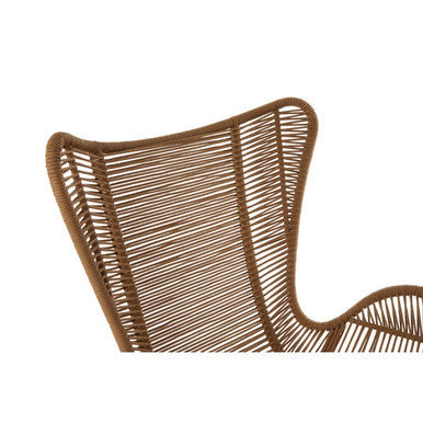 Sisal Latte Rope Lounge Chair And Footstool - PN Home