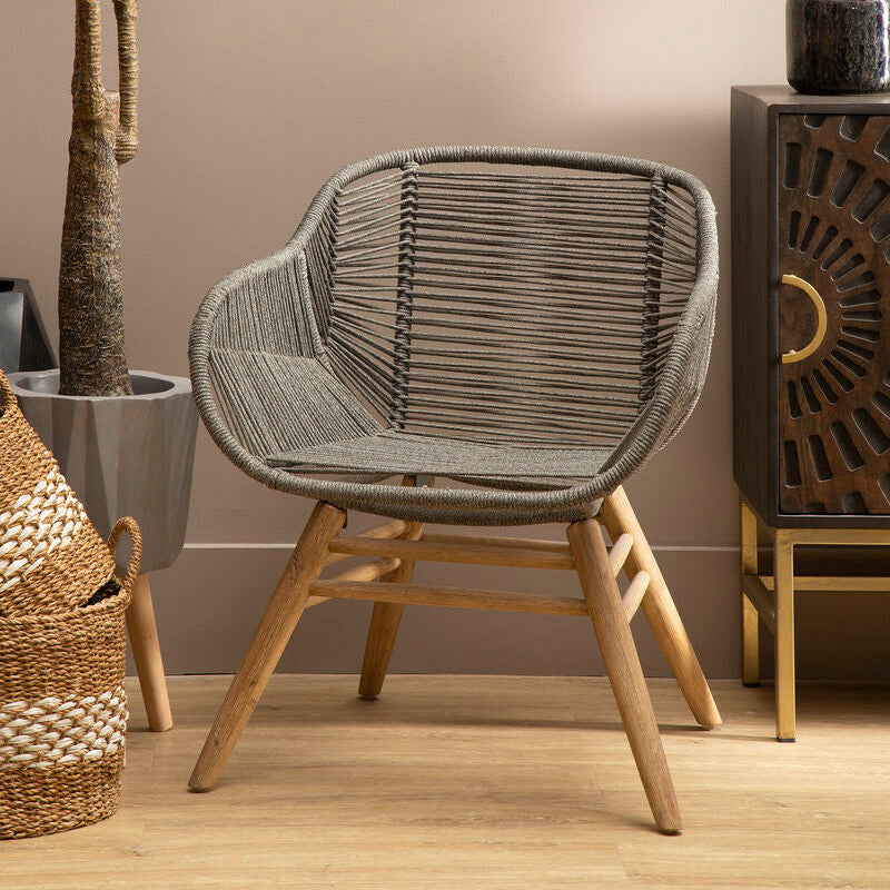 Sisal Grey Rope Armchair - PN Home