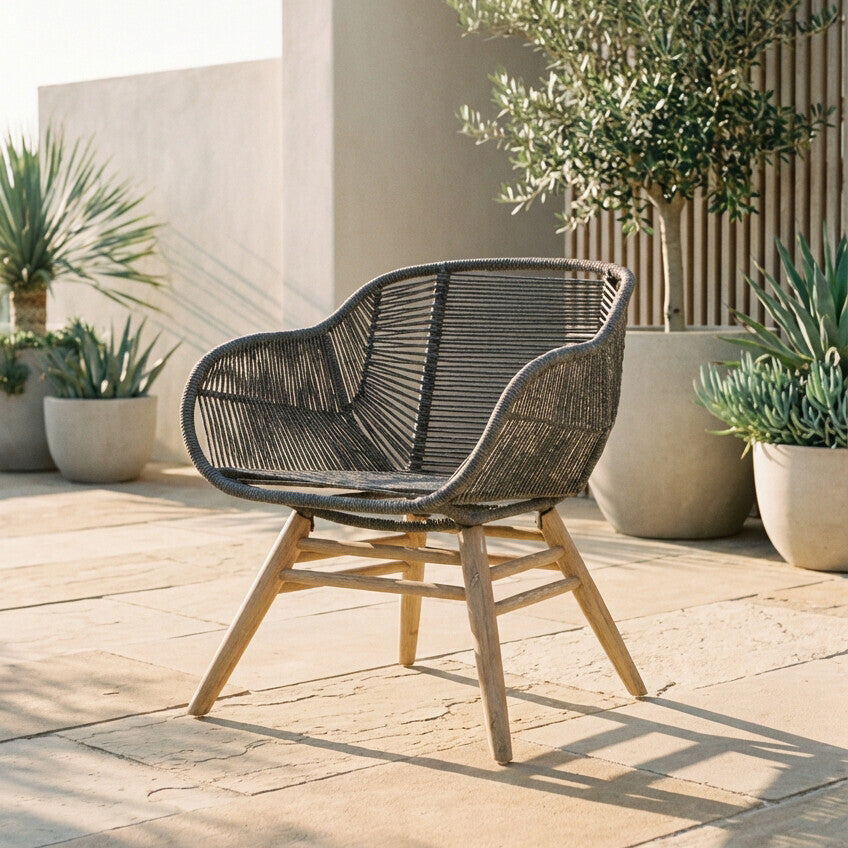 Sisal Grey Rope Armchair - PN Home