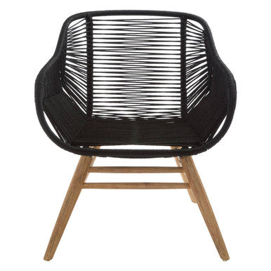 Sisal Black Rope Armchair - PN Home