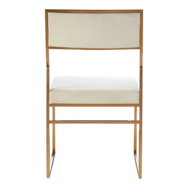 Mian Milky White Velvet Dining Chair - PN Home