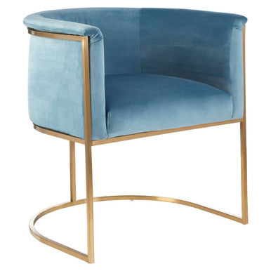 Mias Blue Velvet Chair - PN Home