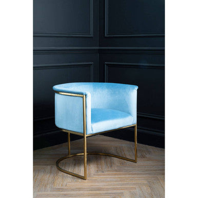 Mias Blue Velvet Chair - PN Home