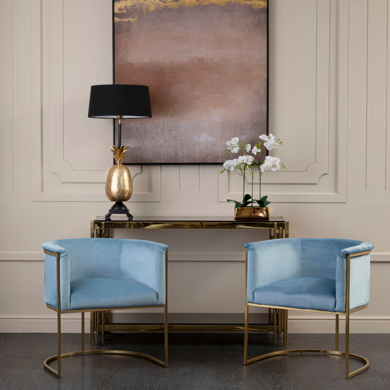Mias Blue Velvet Chair - PN Home