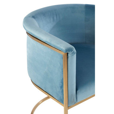 Mias Blue Velvet Chair - PN Home