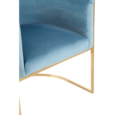 Mias Blue Velvet Chair - PN Home