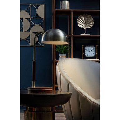 Lagero Brown Leather Effect Armchair