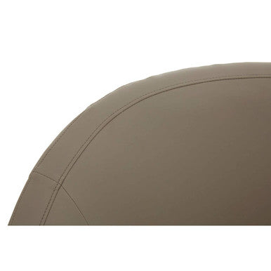 Lagero Brown Leather Effect Curved Cocoon Chair - PN Home