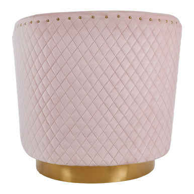 Plazoni Pink Velvet Chair With Gold Base