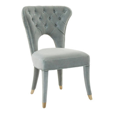 Villi Blue Velvet Tufted Dining Chair - PN Home