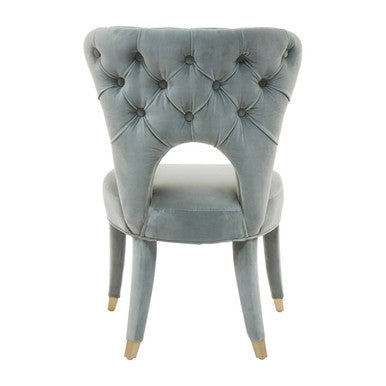Villi Blue Velvet Tufted Dining Chair - PN Home