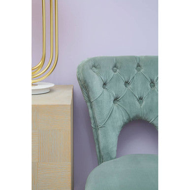 Villi Blue Velvet Tufted Dining Chair - PN Home