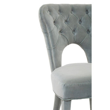 Villi Blue Velvet Tufted Dining Chair - PN Home