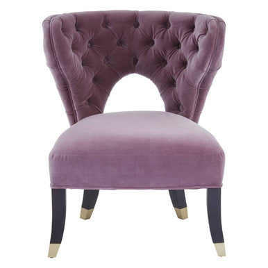 Villi Lilac Velvet Accent Chair - PN Home