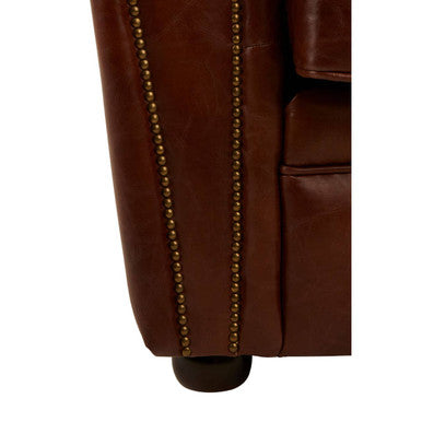 Victor Coffee Leather Classic Armchair