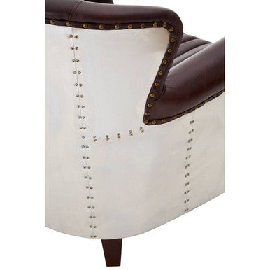 Victor Brown Leather Armchair - PN Home