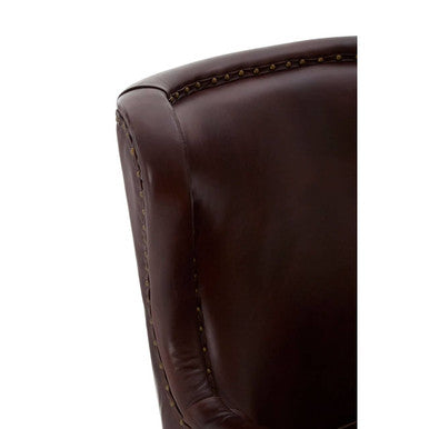 Victor Brown Leather Lounge Chair - PN Home