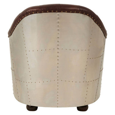 Victor Brown Leather Tub Chair - PN Home