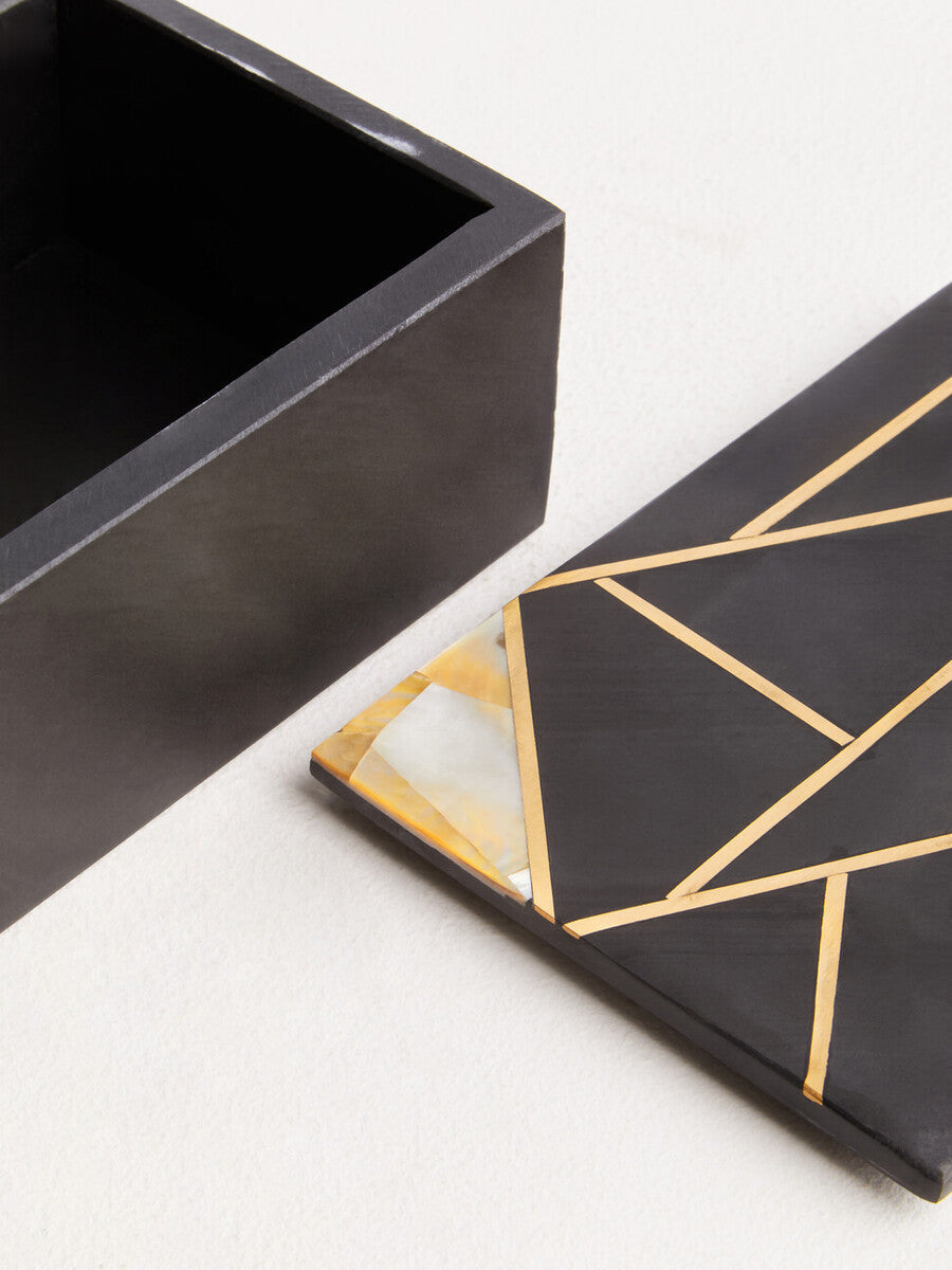 Oriana Large Black Slate Trinket Box