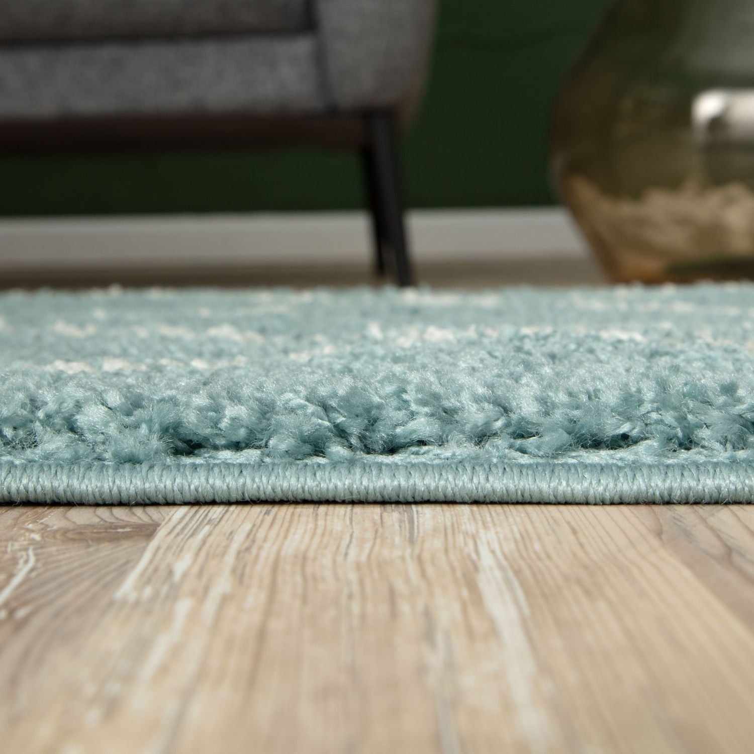 Moroccan Duck Egg Blue Shaggy Rug | 550 - PN Home