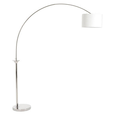Hubert Nickel Finish Arc Floor Lamp - PN Home