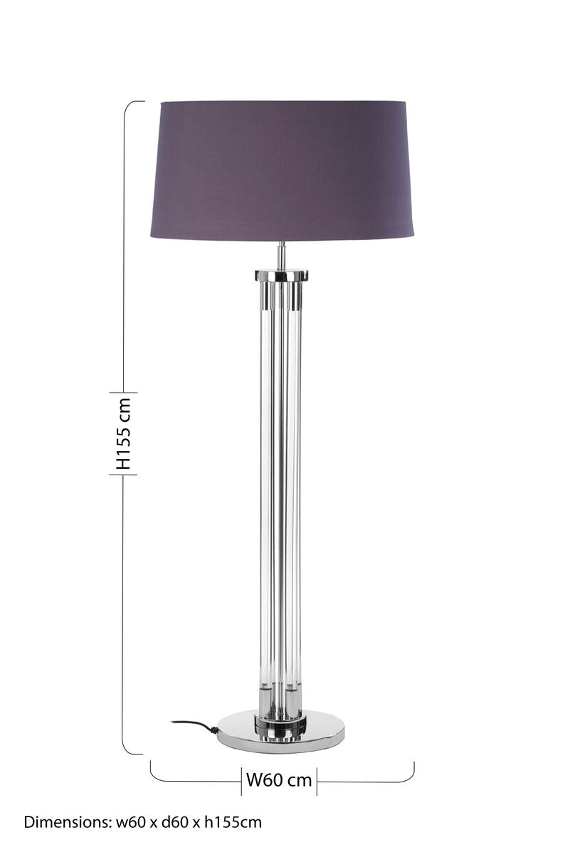 Skye Tall Acrylic And Tubular Base Floor Lamp - PN Home