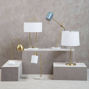 Newton Grey Shade Desk Lamp - PN Home