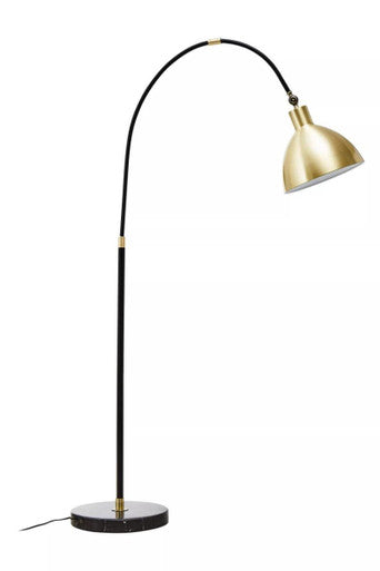 Newton Gold Finish Metal Shade Floor Lamp - PN Home