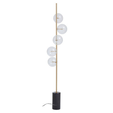 Abira Five Bulb Black Marble Base Floor Lamp - PN Home