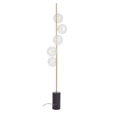 Abira Five Bulb Black Marble Base Floor Lamp - PN Home