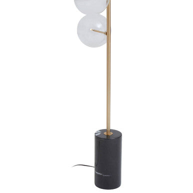 Abira Five Bulb Black Marble Base Floor Lamp