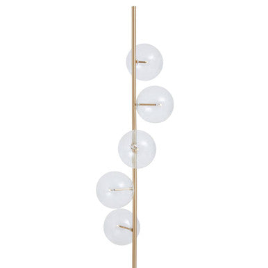Abira Five Bulb White Marble Base Floor Lamp - PN Home