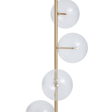 Abira Five Bulb White Marble Base Floor Lamp - PN Home