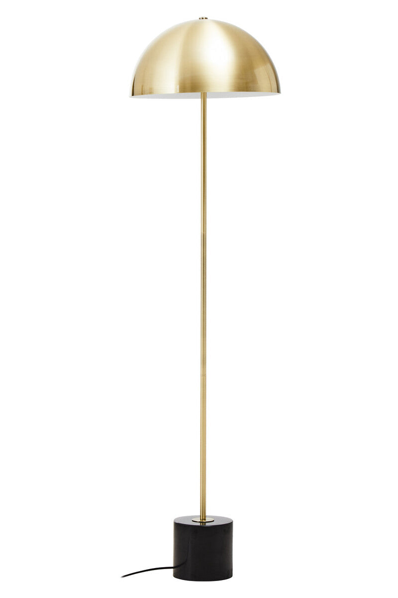 Murdoch Brushed Brass Floor Lamp with Black Marble Base - PN Home