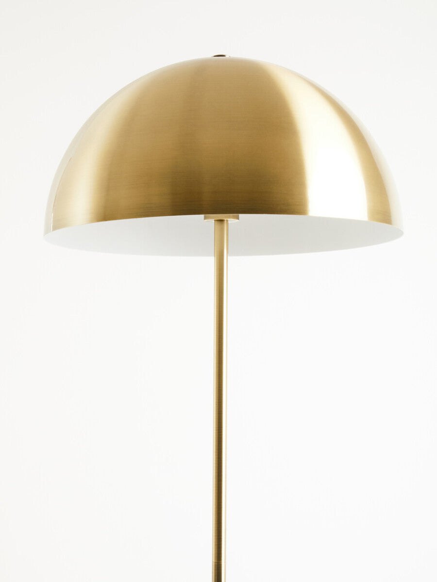 Murdoch Brushed Brass Floor Lamp with Black Marble Base - PN Home