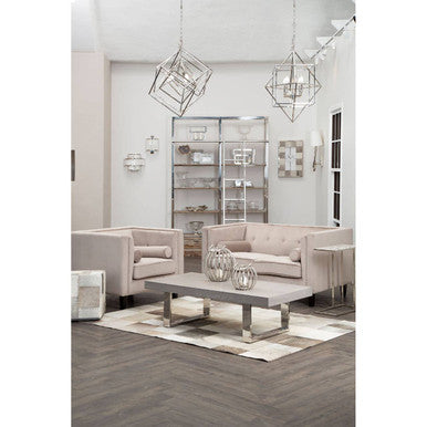 Bosie Safira Small Grey Hair on Leather Patchwork Rug - PN Home