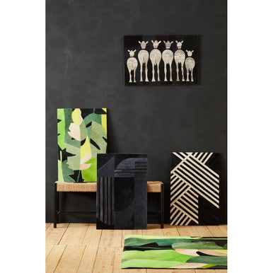 Bosie Safira Small Botanical Hair on Leather Rug - PN Home