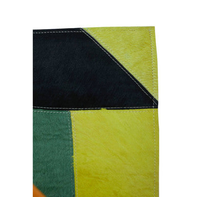 Bosie Safira Small Botanical Hair on Leather Rug - PN Home