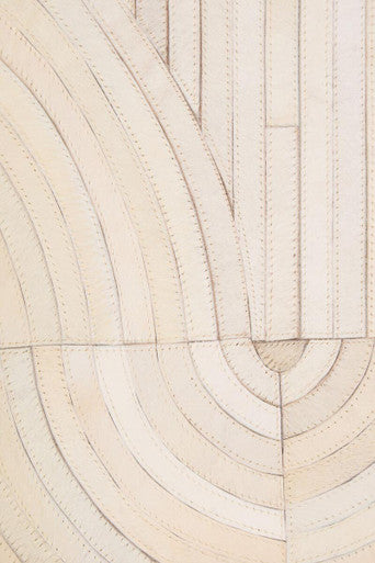 Bosie Safira Small Natural Hair On Leather Rug - PN Home