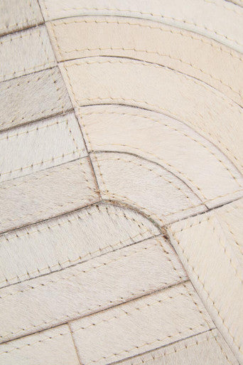 Bosie Safira Small Natural Hair On Leather Rug