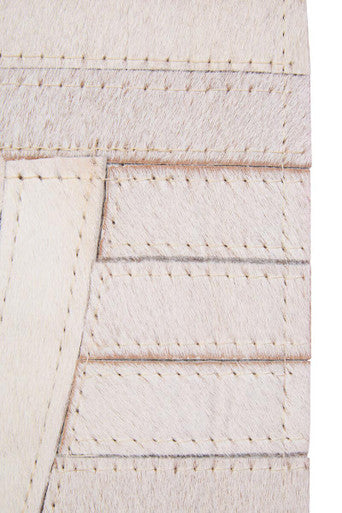 Bosie Safira Small Natural Hair On Leather Rug - PN Home