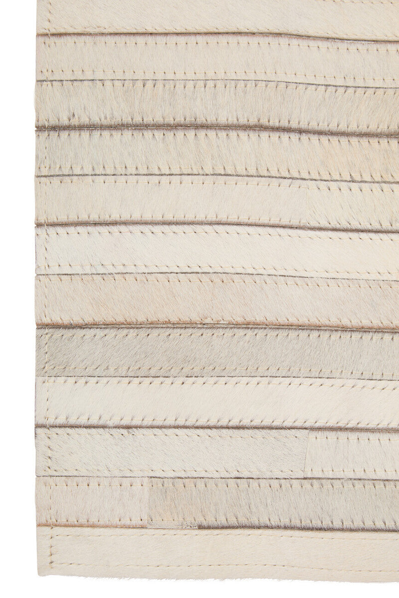 Bosie Safira Large Natural Hair On Leather Rug - PN Home