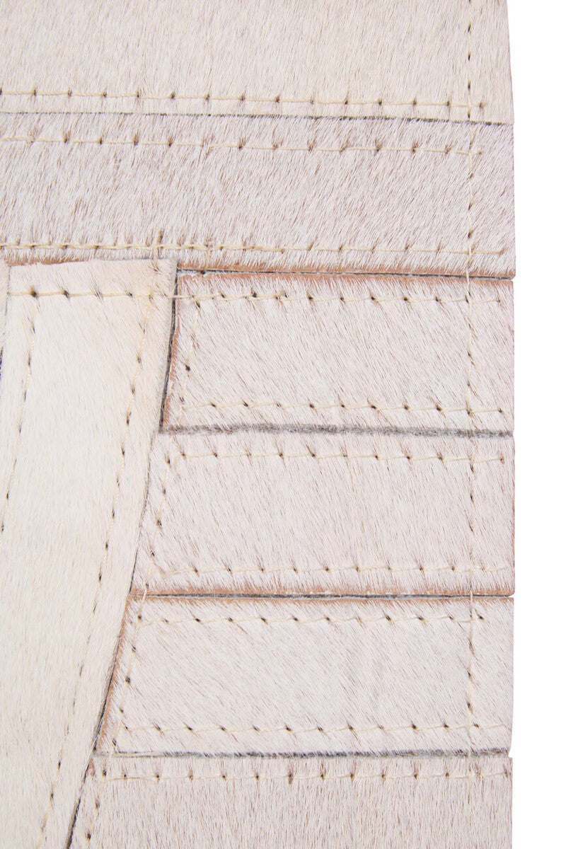 Bosie Safira Large Natural Hair On Leather Rug